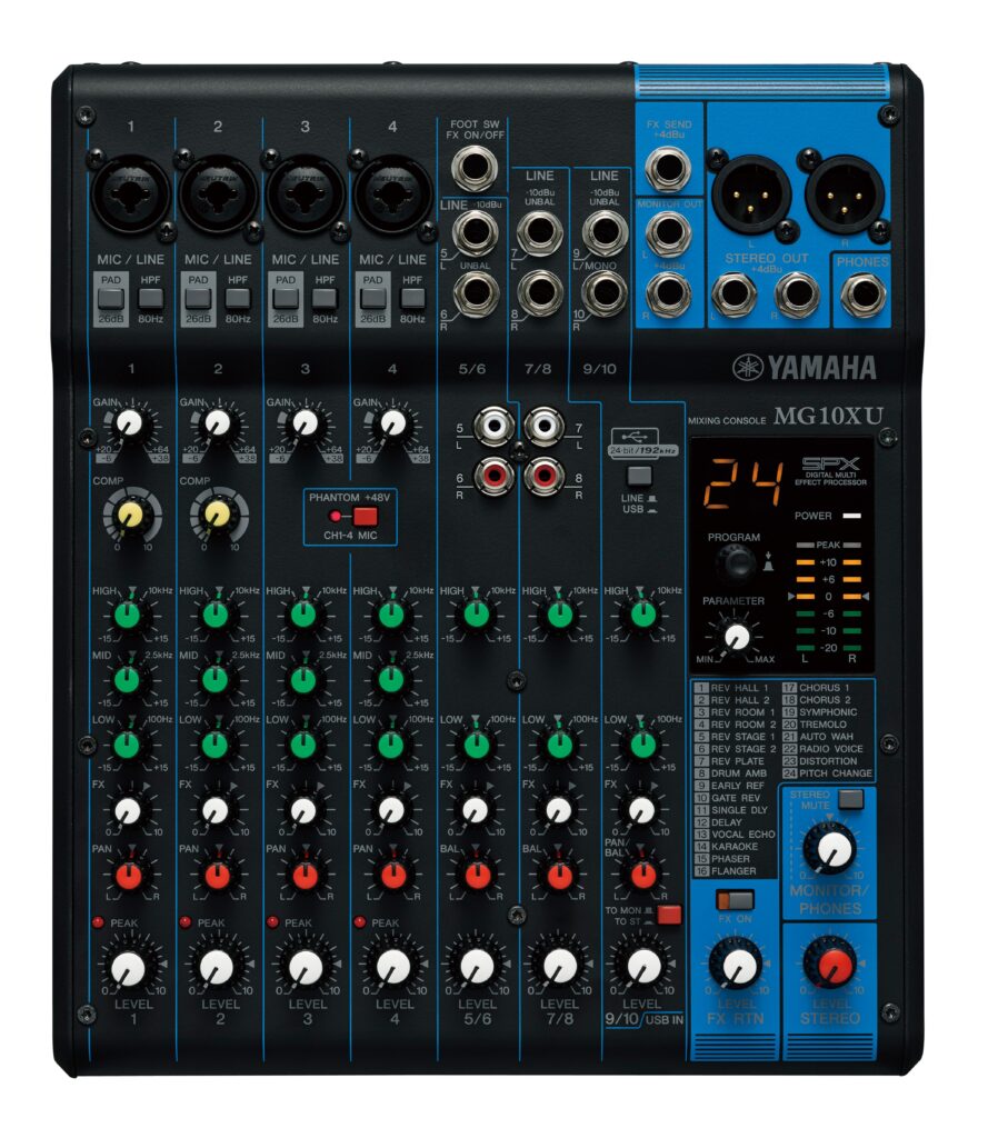 Thiết kế của Mixer Yamaha MG10XU Thiết kế của Mixer Yamaha MG10XU