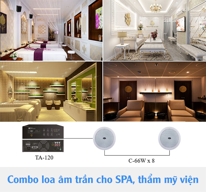 Combo loa âm trần cho spa