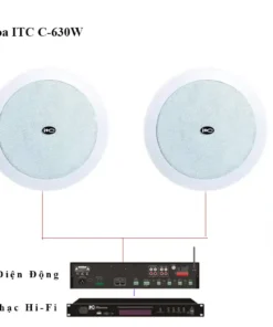 2 loa ITC C 630W cho am thanh quan cafe