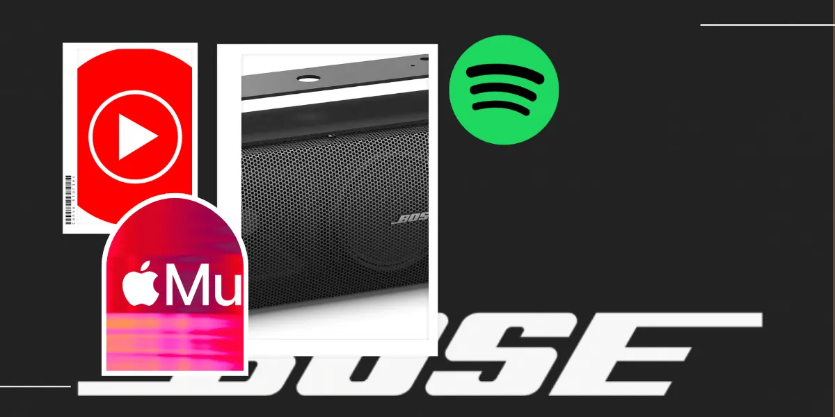 Cách kết nối loa Bose với Spotify, Apple Music, YouTube Music – tận hưởng âm nhạc không giới hạn, kết nối dễ dàng.