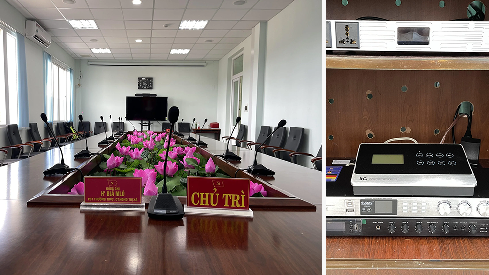Âm thanh cho phòng họp tại Thị ủy Buôn Hồ, tỉnh Đắk Lắk